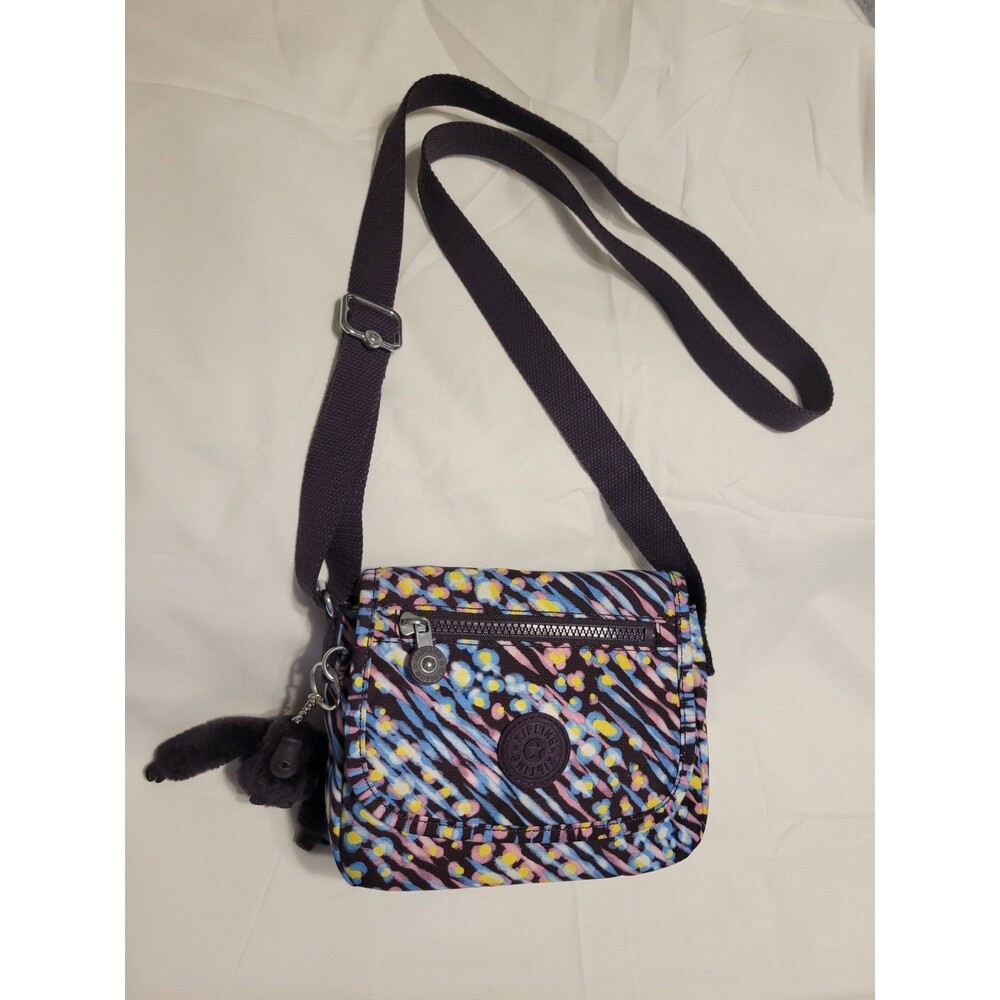 Kipling Sebian Mini Crossbody Bag with Monkey Charm Multicolor